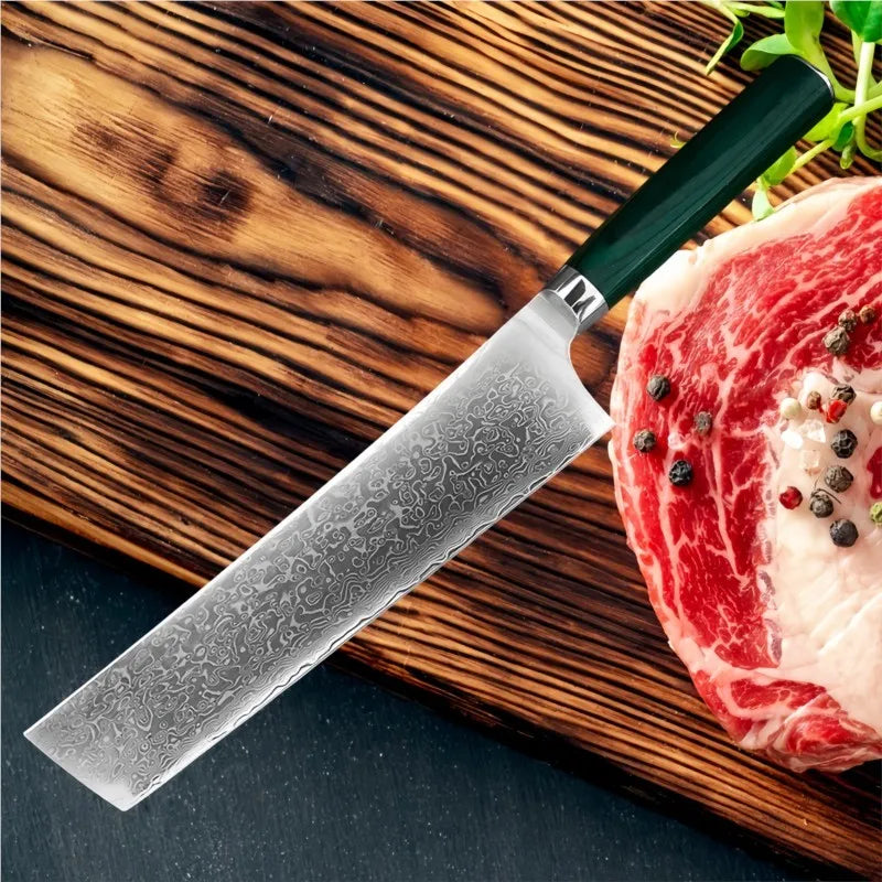 Damascus Steel Nakiri Knife - Precision Vegetable & Sushi Chef's Blade | NODISHDRAMA