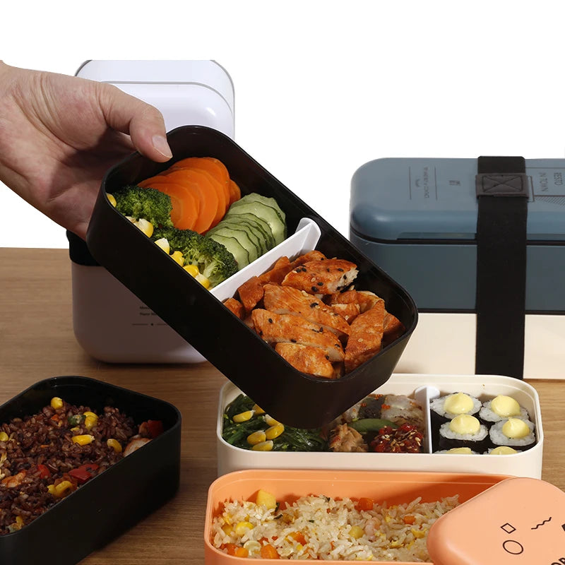 Eco Kids' Bento Lunch Box: Microwave-Safe, Leakproof Meal Prep Container | NODISHDRAMA