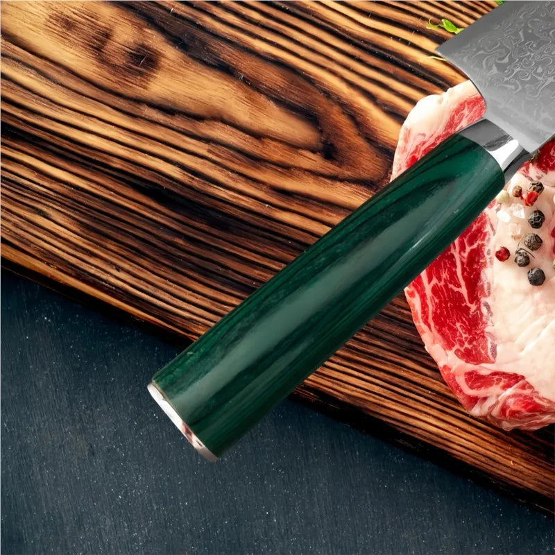 Damascus Steel Nakiri Knife - Precision Vegetable & Sushi Chef's Blade | NODISHDRAMA
