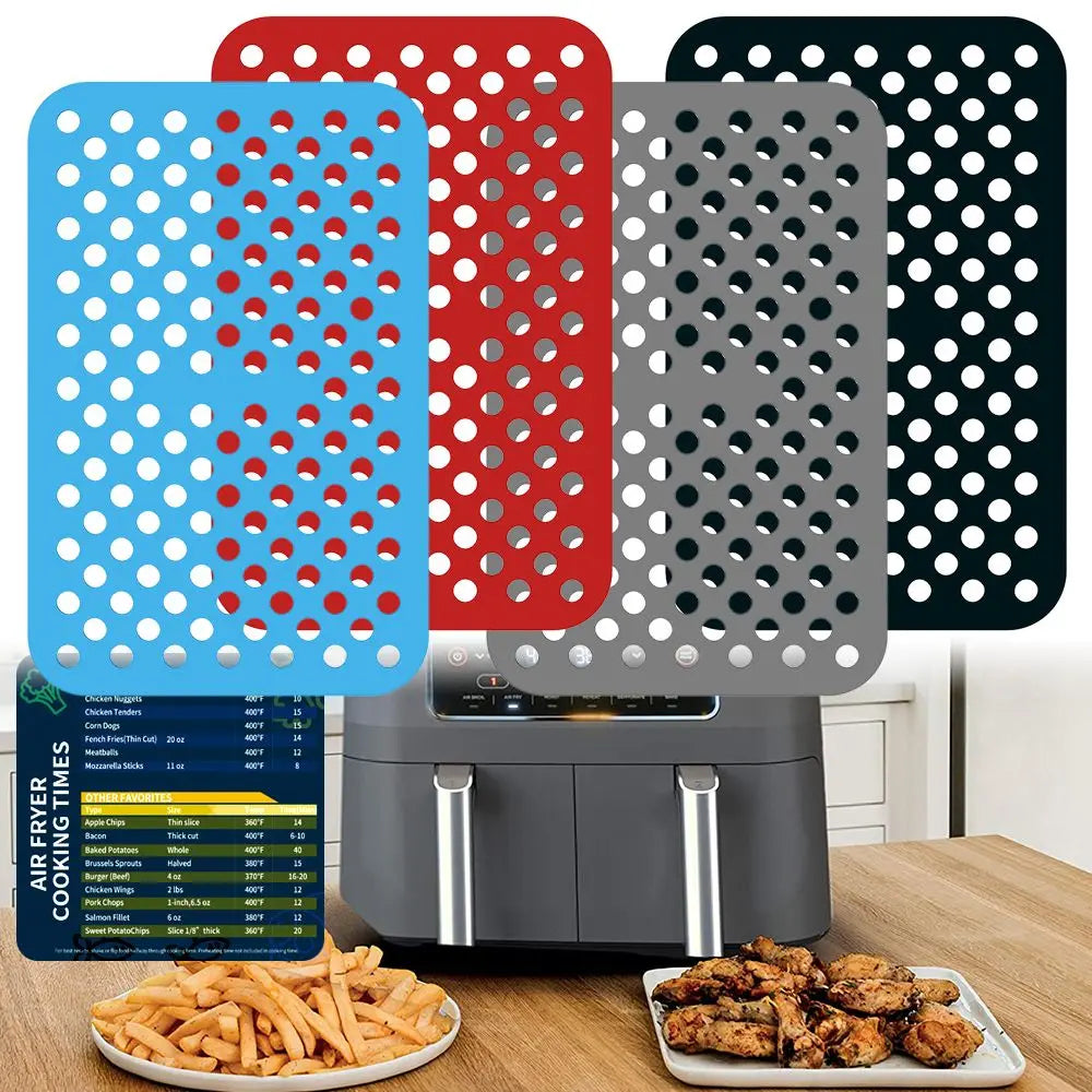 Air Fryer Silicone Mat For Ninja Foodi DZ201 Kitchen Non-stick Baking Mat Pastry Tool Accessories Bakeware Oil Mats Cake Grilled