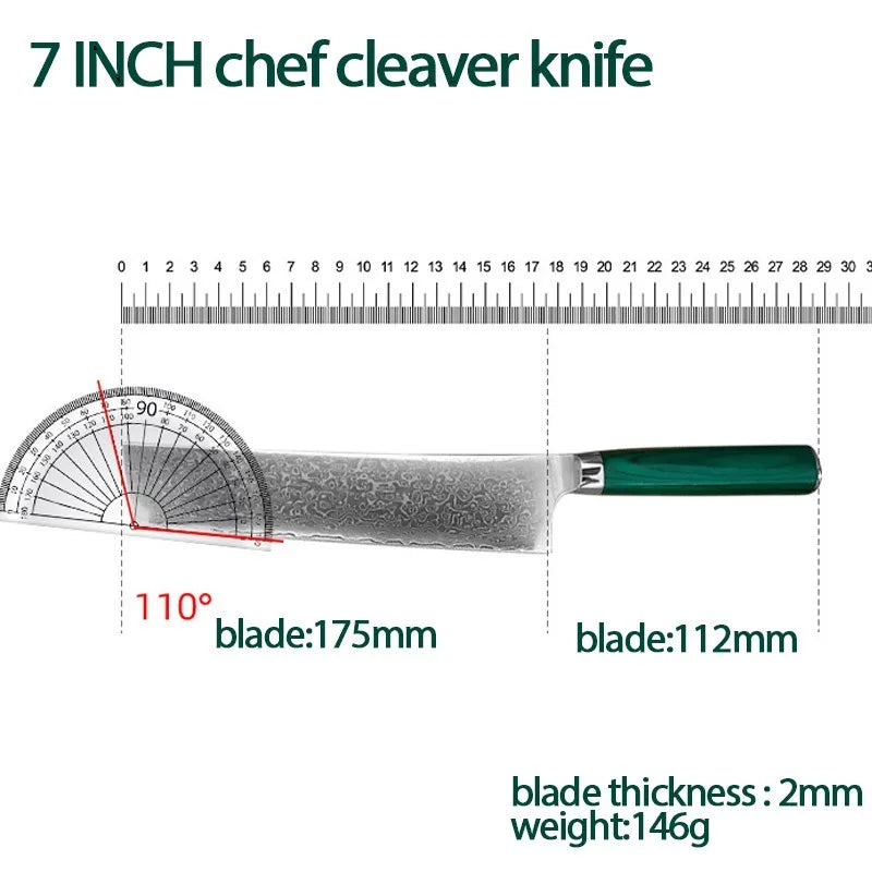 Damascus Steel Nakiri Knife - Precision Vegetable & Sushi Chef's Blade | NODISHDRAMA