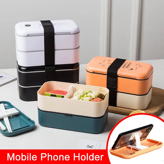 Eco Kids' Bento Lunch Box: Microwave-Safe, Leakproof Meal Prep Container | NODISHDRAMA