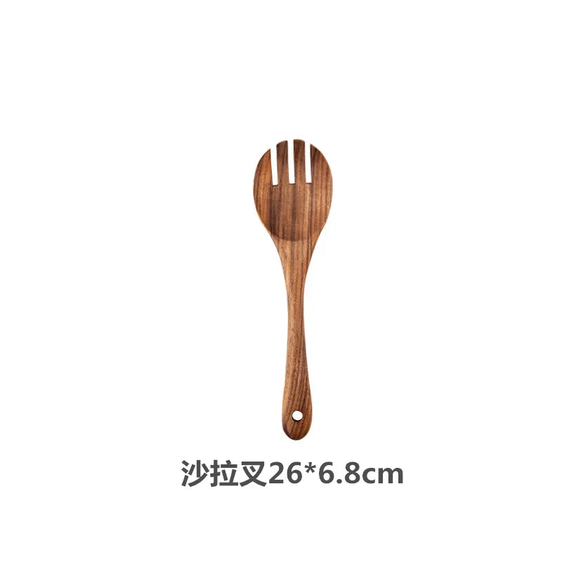 Eco Teak Wood Spatula Set - Non-Scratch Utensils for Nonstick Cookware | NODISHDRAMA
