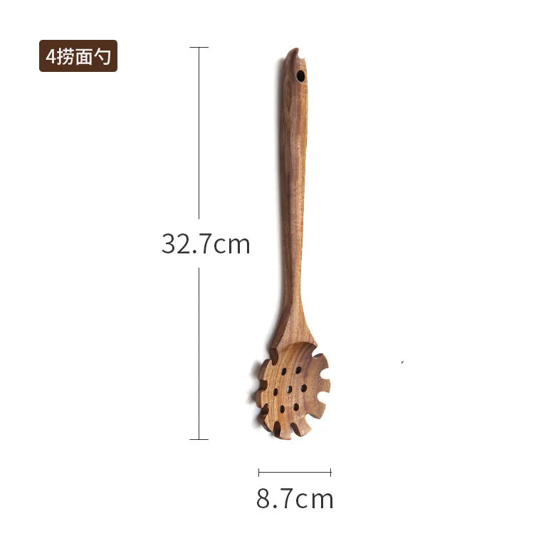 Eco Teak Wood Spatula Set - Non-Scratch Utensils for Nonstick Cookware | NODISHDRAMA
