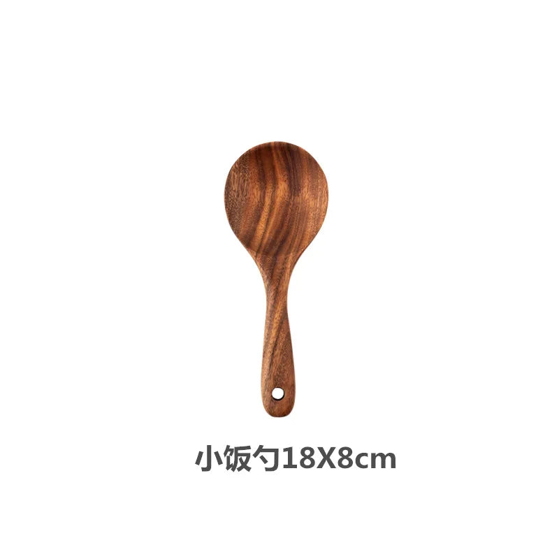 Eco Teak Wood Spatula Set - Non-Scratch Utensils for Nonstick Cookware | NODISHDRAMA